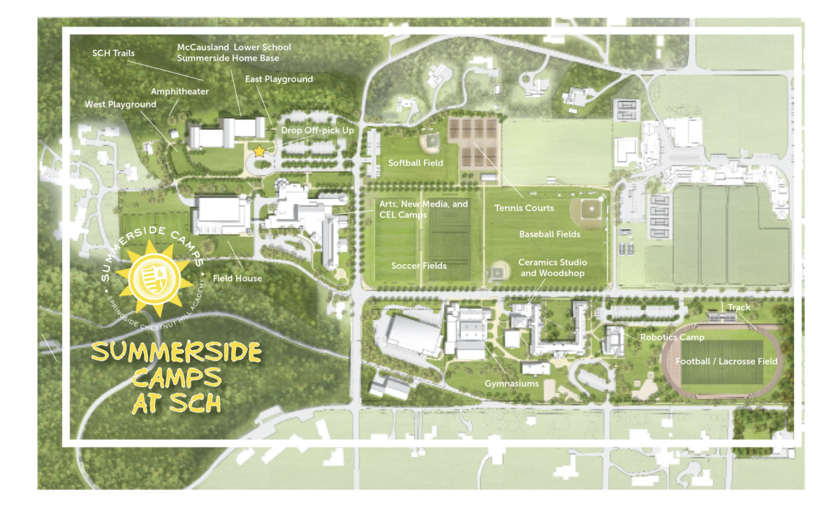 A map of Summersides campus shows its extensive urban oasis.
