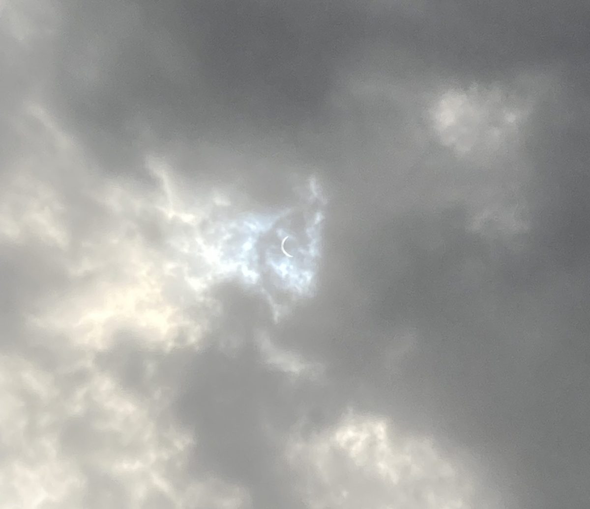 Clouds obscure a 90% eclipse