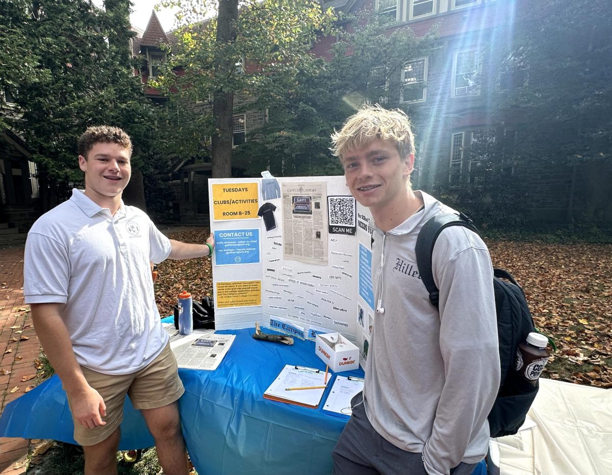 Editors Griffy Whitman and Anderson Swanger ('25) share information about The Campus Lantern