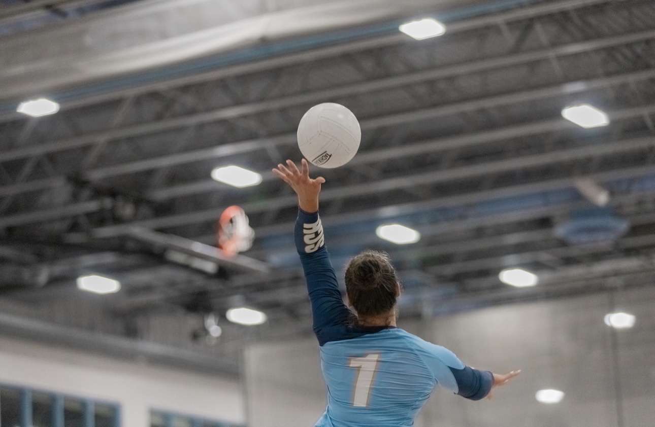 Ava Lanzetta serving September 13th against the Perkiomen School.