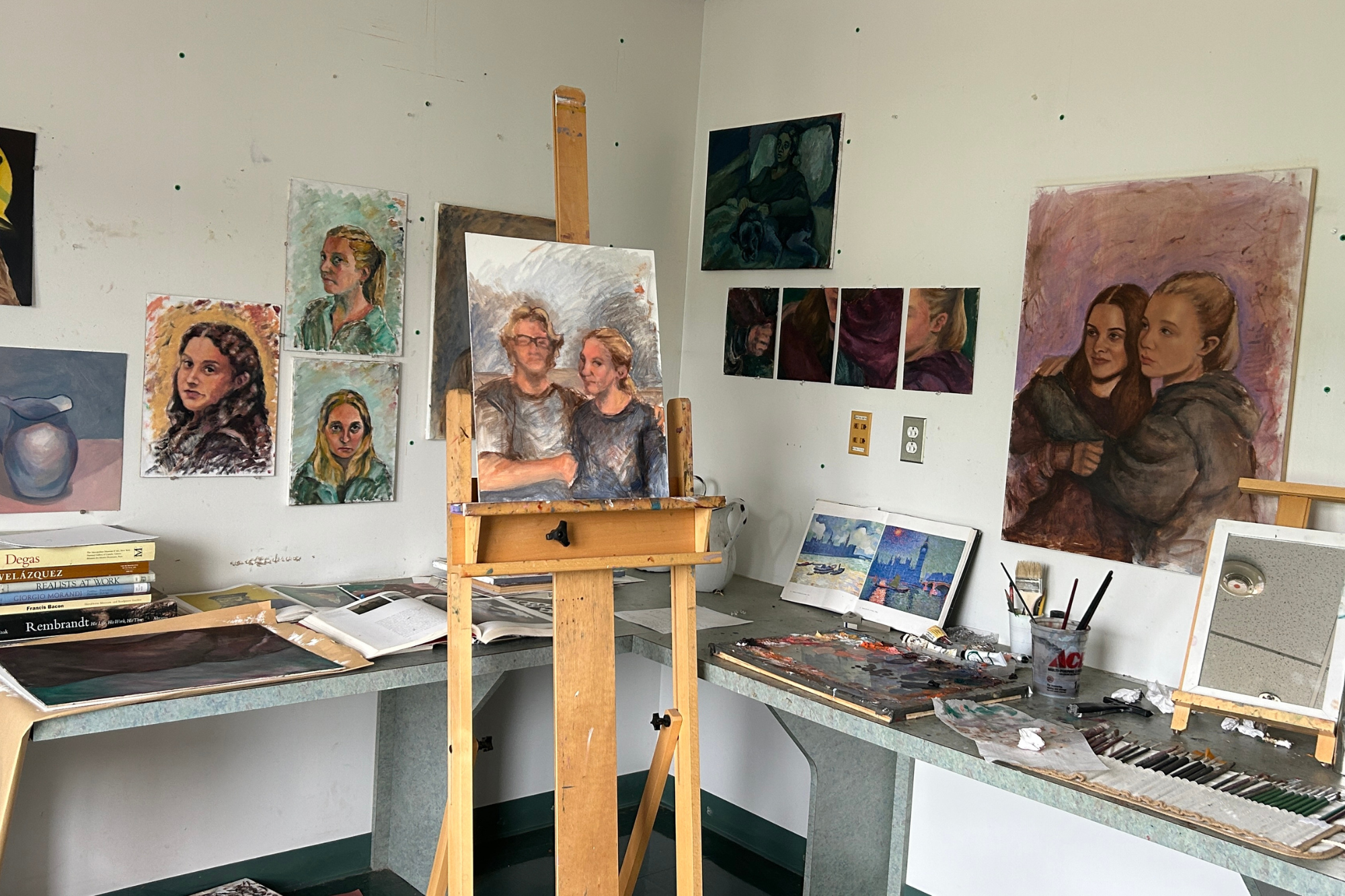 Baylin Manusov's art studio at Springside Chestnut Hill