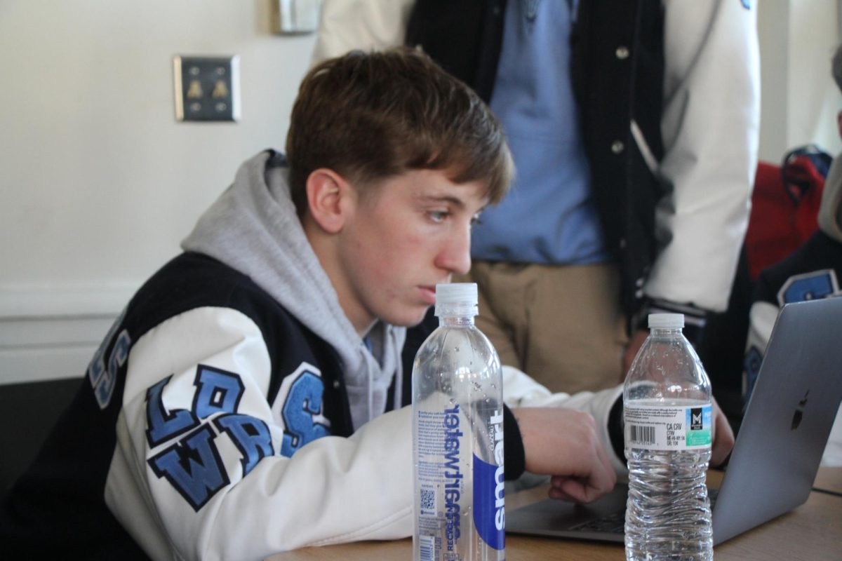 Sean Brett '25 focused on his school work