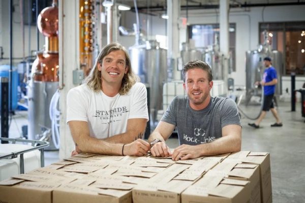 Bryan and Matt Quigley pictured in their factory. 