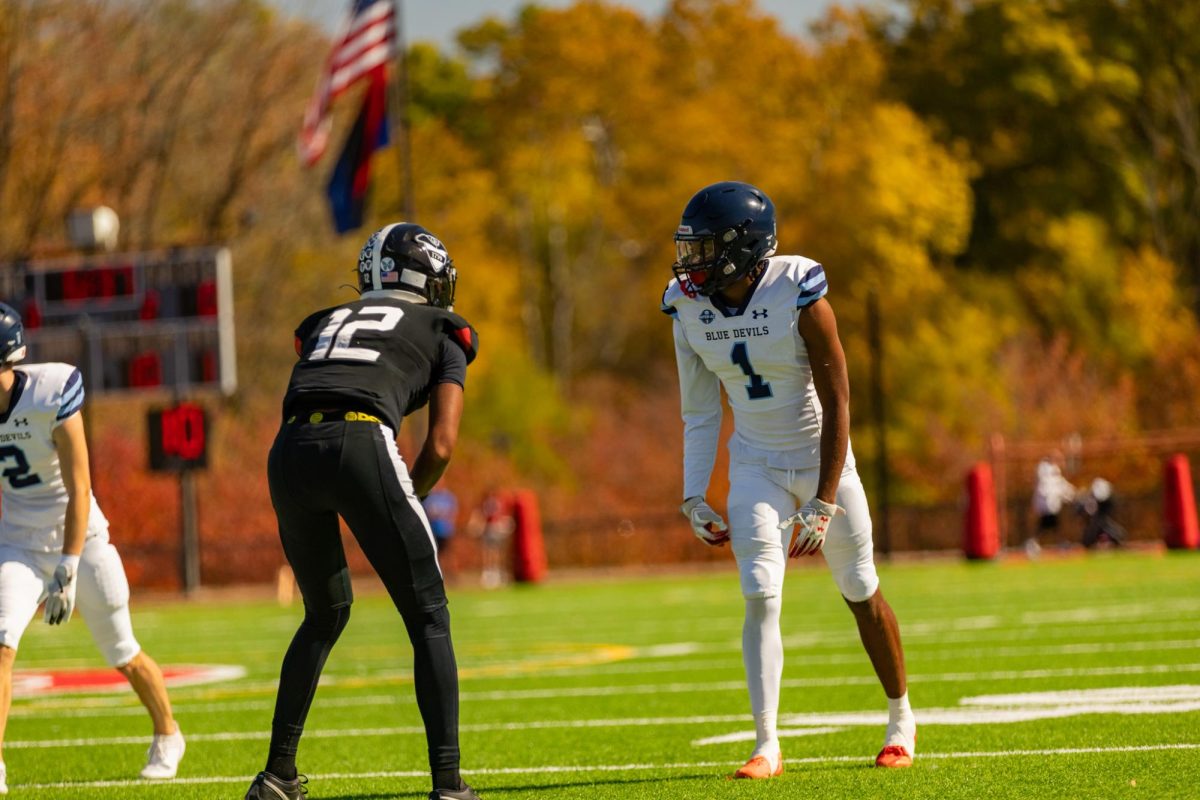 Aaron Clark (right) lines up against Mick McKee (left) in SCH's victory over GA last year.