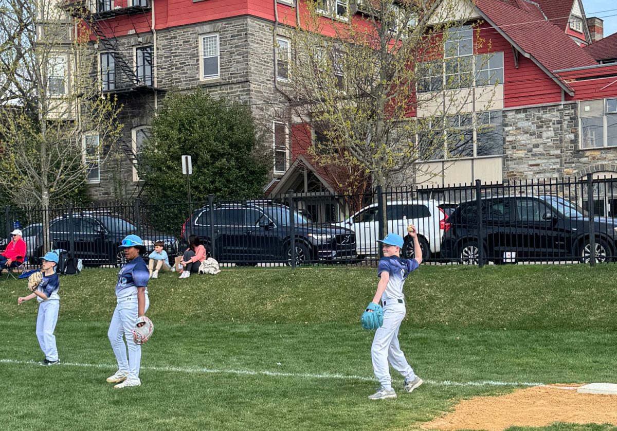 Middle schoolers play a game on the baseball field near Inn behind the scenes of a growing challenge, as more teams compete there's seemingly less space to play