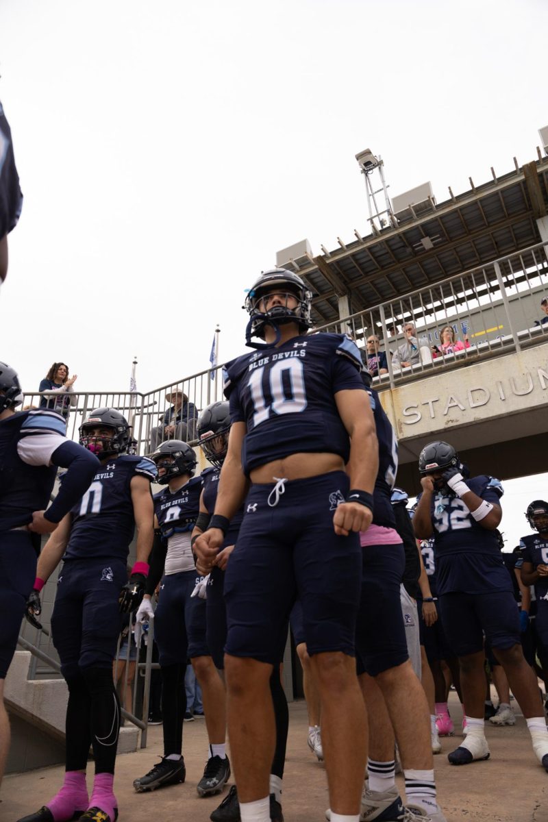 The Devils take the field.