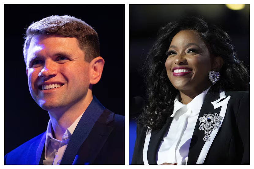 James Talarico (left) and Jasmine Crockett (right).